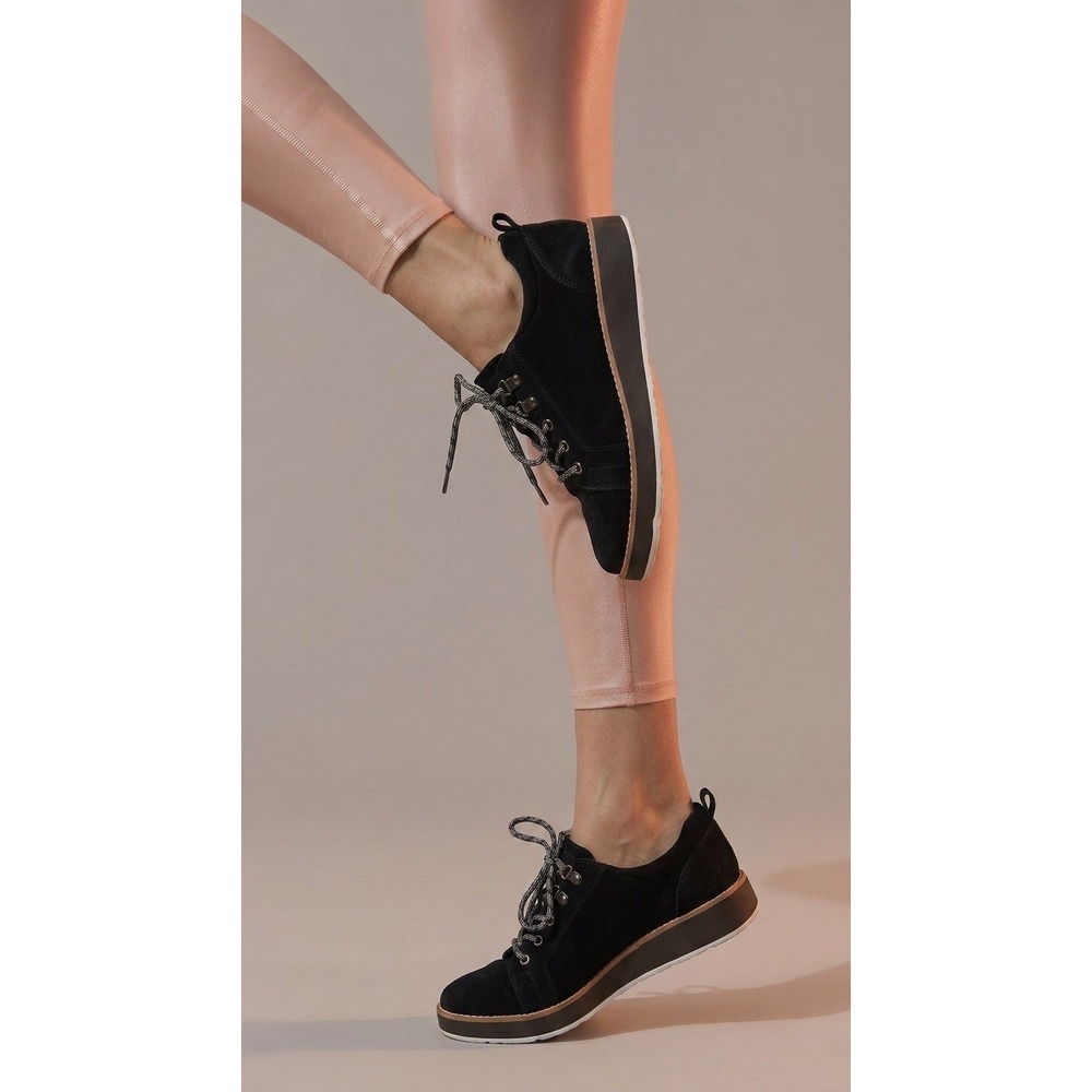 Vionic Black Suede Lace-Up Sneakers